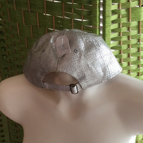 🌹NWT Gorgeous Silver Metiallic Baseball Cap 🌹 - Picture 4 of 6